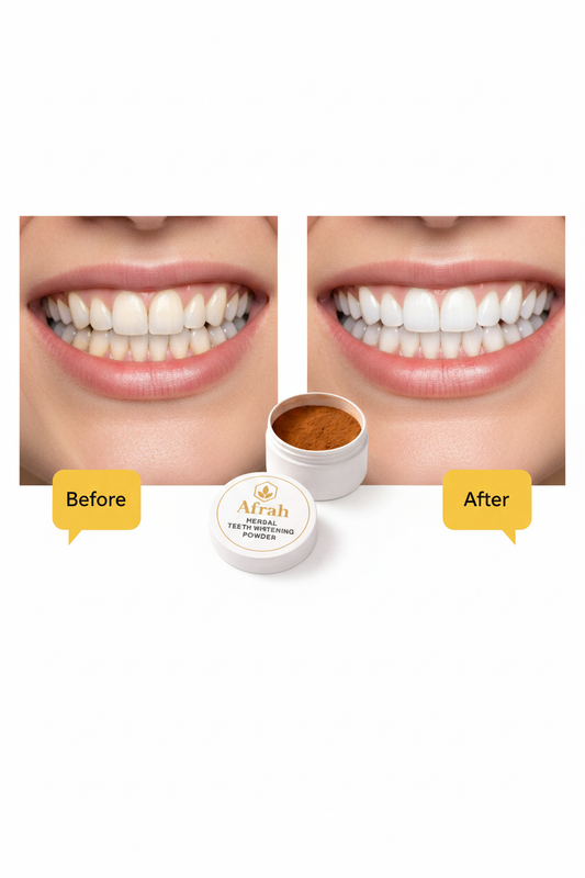 Afrah Grooming Combo – Beard Growth Oil (30ml) + Teeth Whitening Powder
